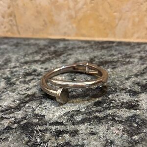 Silver Nail Design Bracelet